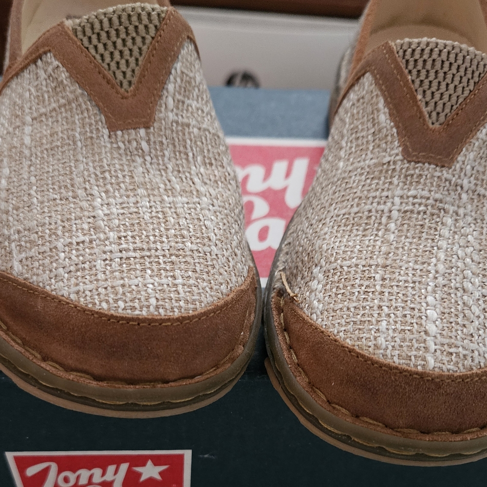 Tony Lama Women's Tan Slip-On Shoes - Picture 3 of 5